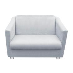 Namoradeira Tilla Decorativa 2 Lugares Suede Cinza