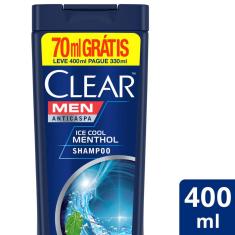 Clear Men Shampoo Anti Caspa Ice 400Ml Leve Mais Pague Menos