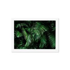 Quadro Decorativo Folhagem Folha 2 Moldura Branca 22x32cm - Quartinhos