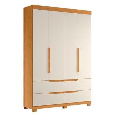 Guarda Roupa Solteiro Doble 4 Portas e 4 Gavetas - Móveis Albatroz