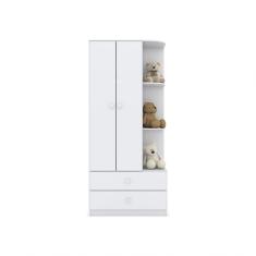Guarda Roupa Infantil 02 Portas Labirinto Henn Branco