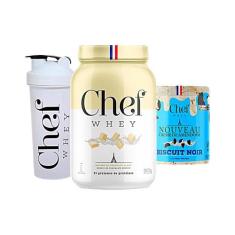 Kit Chef Whey 800g Pasta de Amendoim 600g Coqueteleira Chef Whey, Mous