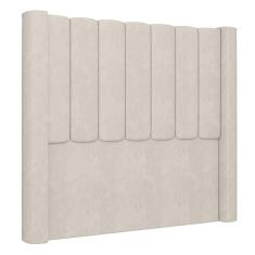 Cabeceira Casal King Cama Box 195cm Claire I02 Veludo Bege Mpozenato