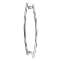 Puxador De Porta Tubular Curvo Arco 80cm