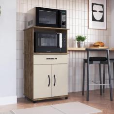 Balcão de Cozinha para Forno 2 Portas 1 Gaveta Laura Itaúba/off