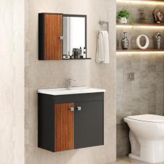 Gabinete para Banheiro com Cuba e Espelheira Munique - Móveis Bechara