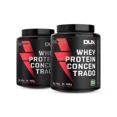 Whey protein concentrado - pote 450g (2 unidades) - Dux Nutrition, Cho
