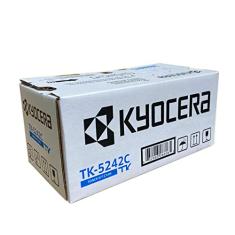 Kyocera Cartucho de toner ciano 1T02R7CUS0 modelo TK-5242C para Ecosys P5026cdW/M5526cdw, Kyocera genuína, até 3000 páginas