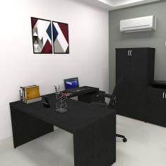 Mesa Reta Natus 40mm 140 Bramov Móveis Preto