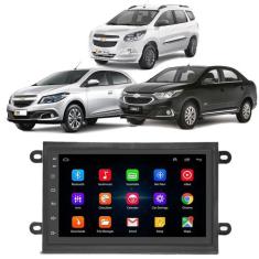 Kit Multimidia Android Onix 2013 2015 2017 2019 7 Pol Wifi BT Rádio - 