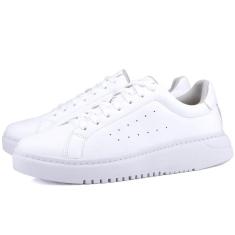Tênis Casual em Couro Mr. Gutt Ultra Conforto Branco-Masculino