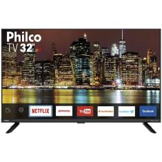 Smart TV LED 32" Philco PTV32G60SNBL HD com Conversor Digital 2 HDMI 1 USB Wi-Fi Função Time Machine 60Hz - Preta