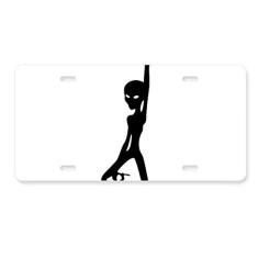 DIYthinker Placa de licença alienígena universal e espacial, etiqueta de aço inoxidável para automóveis