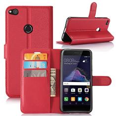 Manyip Capa de telefone PU couro com suporte carteira flip capa para Huawei P8 Lite (2017)/Huawei P9 Lite (2017), capa de proteção de telefone estilo empresarial, capa com [compartimentos para