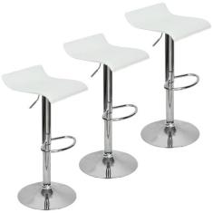 Kit 3 Banquetas Toquio Wave Enzo Belo Horizonte Recouro Giratória - Li