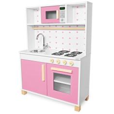 Cozinha Infantil com Pia Fogão e Microondas - Eita Casa Perfeita, Rosa