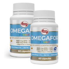 Kit 2 Ômegafor Family Ômega 3 Vitafor 60 cápsulas