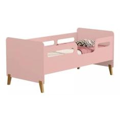 Cama Infantil Cecilia Com Grade de Proteção Rose