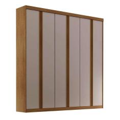 guarda-roupa casal durban 6 pt 4 gv imbuia e off white