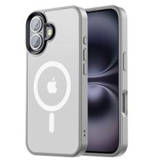 Tigowos Capa magnética forte para iPhone 16 compatível com MagSafe de 16 m resistente a quedas com sensação de pele fosca à prova de choque Slim Fit para iPhone 16 capa de telefone 6,1 polegadas,