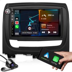 kit multimidia com função bluetooth carplay 2 entradas usb + moldura d