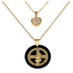 Colar Duplo Curso de Biomedicina Biomédica Folheado Ouro 18k