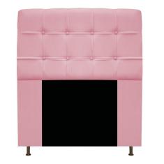 Cabeceira Estofada Mel 90 Cm Solteiro Suede Rosa Bebê