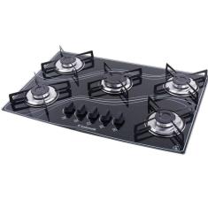 Fogão Cooktop 5q Lines Safanelli 5 Bocas Preto Fcl50