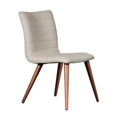 Cadeira de Jantar Lange Estofada com Pé Palito Cru - Mobly