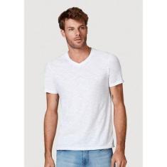 Camiseta Básica Flamê Com Decote V Masculina-Masculino
