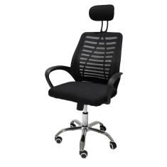 Cadeira De Escritório Presidente Ribs Com Apoio Preta