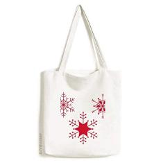 Bolsa de lona de Natal com flocos de neve e bolsa de compras casual