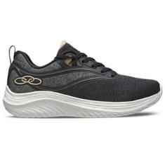 Tênis Esportivo Feminino Alfa 2 Preto Dust Olympikus-Feminino