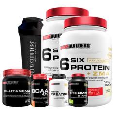 Kit 2x Six Protein Advanced + BCAA 100g + Creatina100g + Glutamina 100