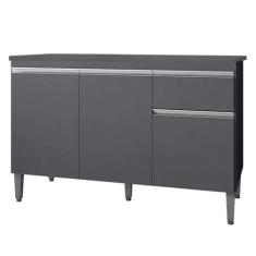 Balcão de Pia Cozinha Manu 120 cm Cinza 1988 Sem Tampo AJL Móveis