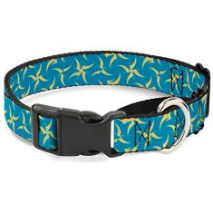 Buckle-Down Coleira para cachorro Cata-vento em formato de gamarra preto/branco