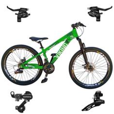 Bicicleta Aro 26 Vikingx Tuff 25 21v Cambios1 Trocadores Shimano Alumi