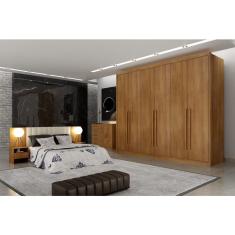 Guarda Roupa Casal 6 Portas 8 Gavetas - Himalaia-Cumaru - Móveis Novo Horizonte