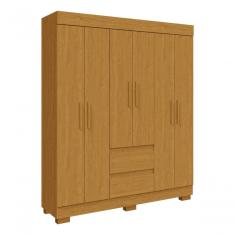 Guarda-roupa De Casal Argentina 6 Portas Linhamobília Cinamomo