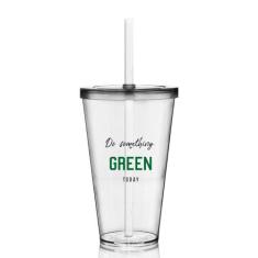 Kit 6 Copos Com Tampa E Canudo Eco Seja Green - Krystalon