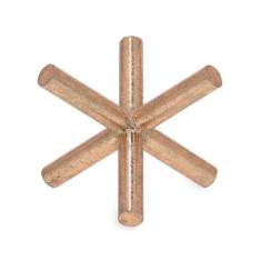 Escultura Em Metal Dourado 14Cm