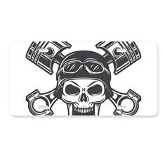 DIYthinker Esqueleto luzes de motocicleta óculos padrão placa de licença decoração aço inoxidável automóvel etiqueta