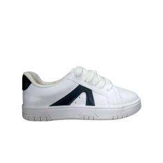 Tênis Casual Infantil Molekinha Napa Branco Preto 2562112