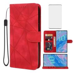 Wanyuexes Capa para Galaxy Note 10, capa carteira para Samsung Note 10 SM-N970U com protetor de tela de vidro temperado, capa de celular flip de couro com suporte para cartão de crédito para Samsung