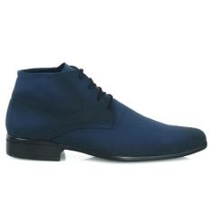 Bota Social Masculina Nobuck Azul Slz TamanhoTamanho:39
