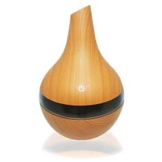 Umidificador Ultra-Sônico Usb Com Led De Mudança Cor Madeira - Top Tot