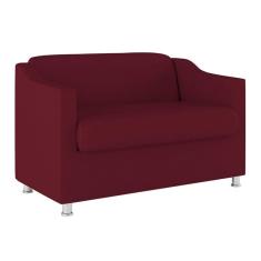 Namoradeira Tilla Sala De Estar Tecido Suede – Balaqui Decor Cor:marsala