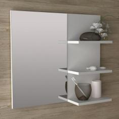 Armário para Banheiro com Espelho - Branco - Tecno Mobili, Branco