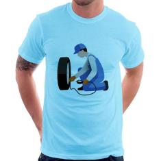 Camiseta Borracharia - Foca na Moda, Azul bebê, GG