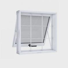 Janela de Aço Maxim-Ar 60x60cm 1 Folha com Grade Quadrada Riobras